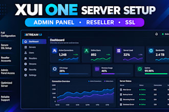 setup xui one server, xtream ui panel, admin server, with reseller setup, SSL