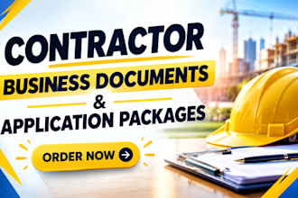 organize contractor business documents and application packages