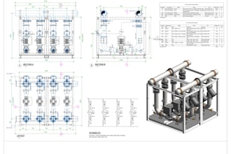 create industrial equipment and process plant general arrangement drawings