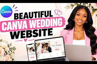 design a beautiful canva wedding website with rsvp details