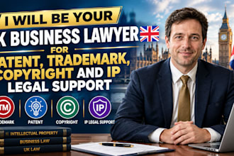 be your UK business lawyer for patent, trademark, copyright and IP legal support