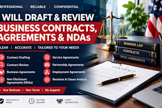 draft and review business contracts, agreements, and ndas