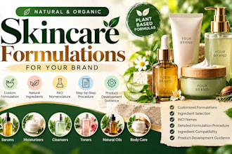 formulate natural and organic skincare products for your brand