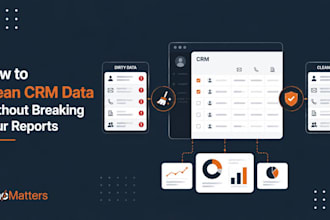 do CRM data cleanup, migration, deduplication, import, hubspot and zoho CRM