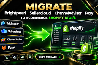 migrate brightpearl sellercloud channeladvisor foxy to ecommerce shopify store
