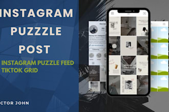 design an elegant and professional instagram puzzle feed