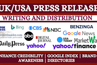 do UK USA press release publish PR distribution submit press release writing