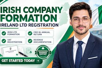 handle irish ltd formation, cro b1 annual return, vat registration and filing