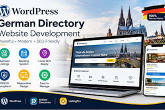 build a german wordpress directory and booking website with SEO and dsgvo pro