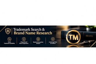 conduct a trademark search and brand name research