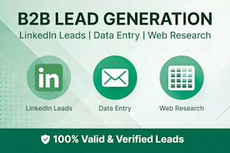 do clean data, b2b lead generation data entry, and web research