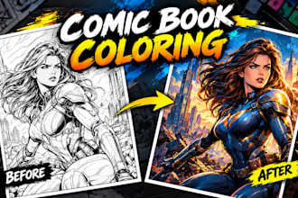 do comic book coloring and comic art coloring