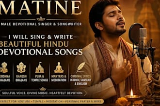 be your professional bhajan singer for hindu devotional songs and bhakti music