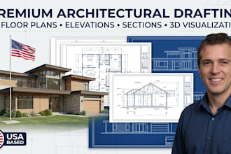 draw residential floor plans, elevations, and building sections