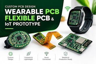 custom wearable pcb, flexible pcb, and functional iot prototype