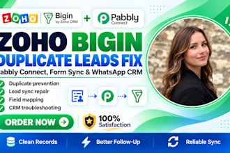 fix zoho bigin duplicate leads pabbly connect zoho bigin whatsapp crm sync