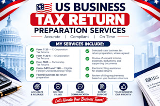 prepare US business tax returns for llcs and corporations