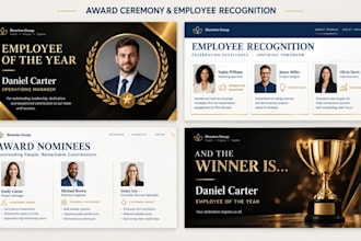 design award ceremony and employee recognition powepoint presentation slides