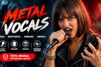 sing metal vocals, rock, death metal screams and growls