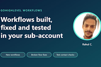 build or fix gohighlevel workflow automations