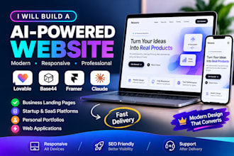 build an ai website using lovable, base44, figma, framer or claude