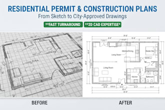design residential permit drawings and construction plans