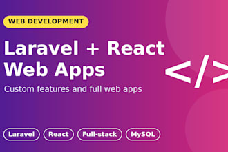 build your laravel and react web app