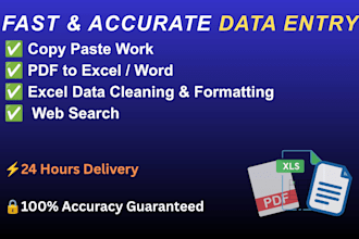 do fast data entry and web research