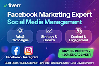 be your expert facebook marketing manager for growth