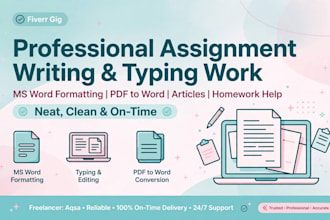 do professional ms word typing  documents formatting and edit