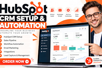 hubspot CRM setup, sales pipeline and workflow automation