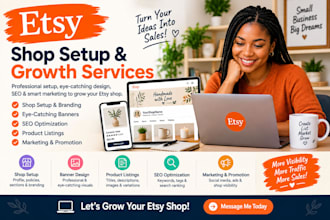 setup etsy shop seo products listing etsy marketing promotion