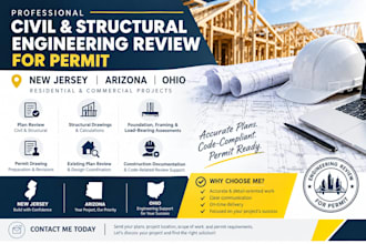 civil and structural engineering review for permit in new jersey arizona ohio