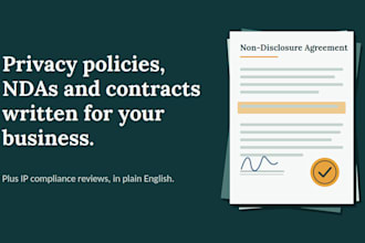 draft a privacy policy and terms of use for your app, contracts law compliant