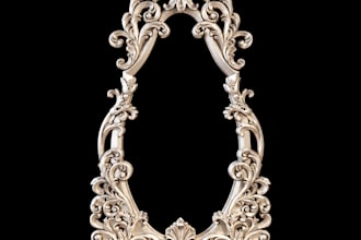 design custom relief pattern for cnc,furniture frame decorative,wood carving,stl