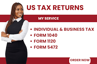 prepare US tax returns, form 1040,1120, and 5472