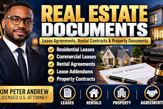 draft residential and commercial lease agreements as your US attorney