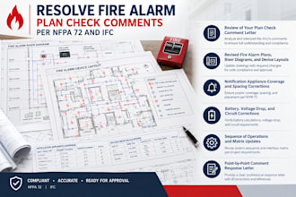 resolve fire alarm plan check comments per nfpa 72 and ifc
