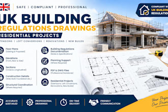 prepare building regulations drawings for UK residential projects