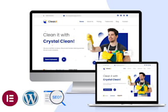 design cleaning service website or maid service website in wordpress