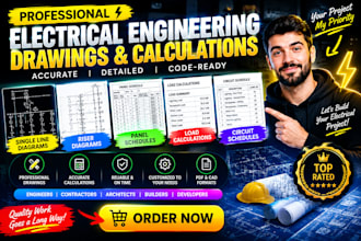 create single line diagrams, riser diagrams, load calculations, panel schedules