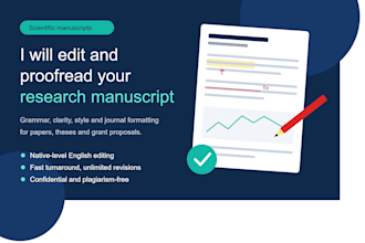 edit and proofread scientific research manuscripts