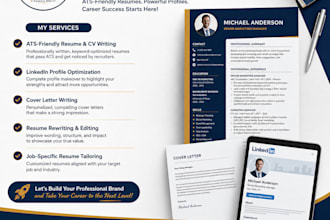 create a professional ats resume and linkdin optimization to get you hired
