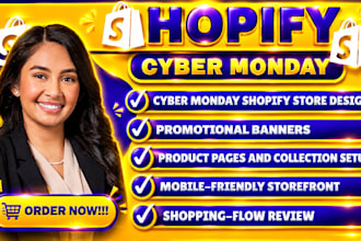 design or redesign your shopify store for cyber monday sales