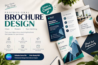 design a professional business brochure in canva