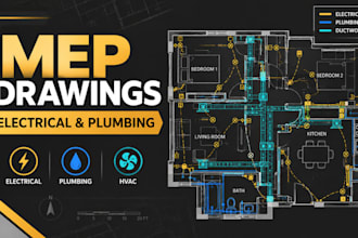 draft mep engineering drawings electrical plumbing and hvac plans