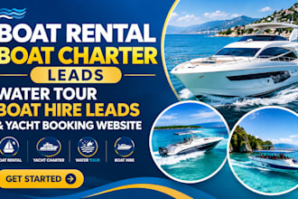 generate boat rental charter leads water tour  yacht booking website