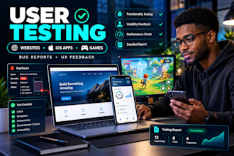 user test your website, ios app, mobile game