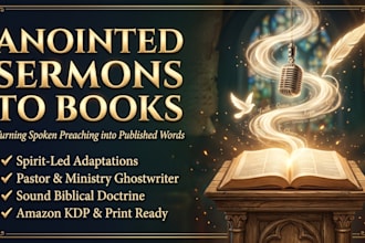 write christian devotional ebook, sermon to book, or ministry teaching guide
