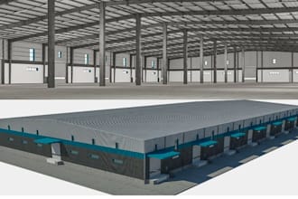 design 3d warehouse layout, factory and industrial building rendering facility